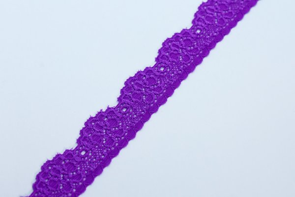 Elastische Nylonspitze 25mm Violett
