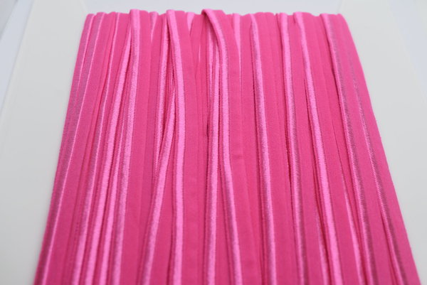 Paspelband elastisch 10mm Intensives Pink