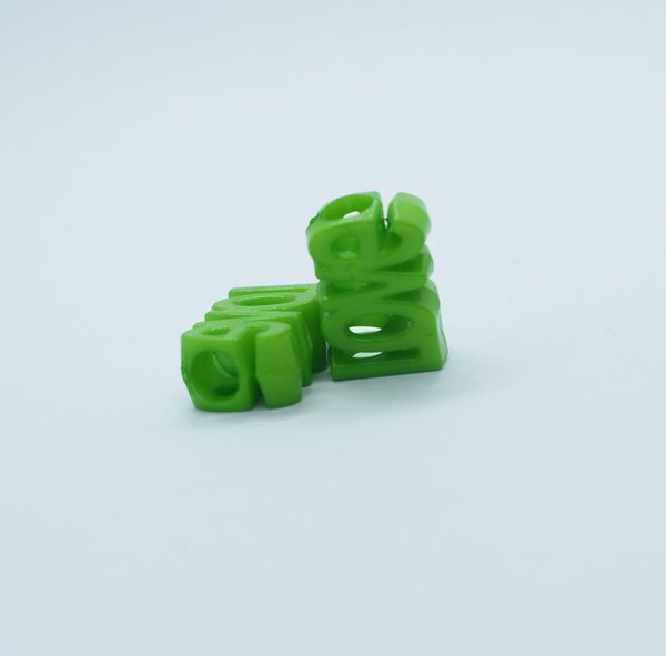 Kunststoffperle Love 13x15mm Grün 2 Stück