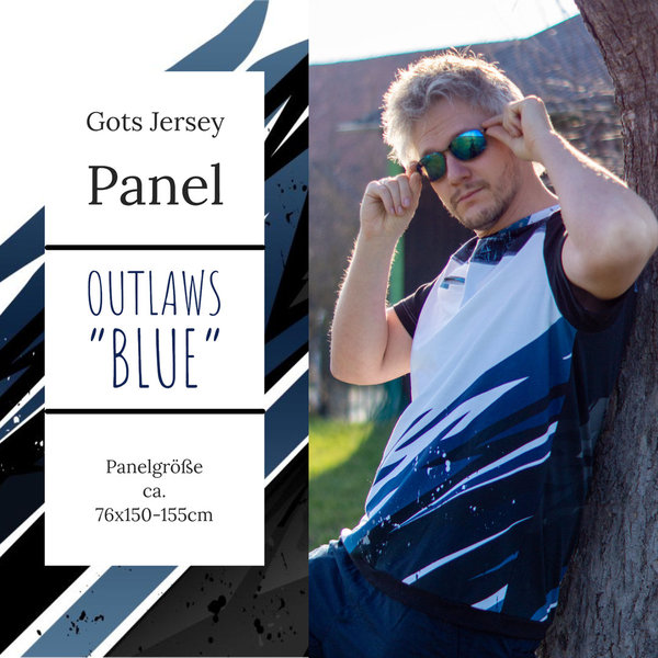 Gots Jersey Panel 220gr. "Outlaws Blue"