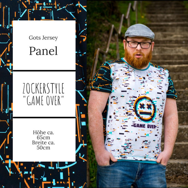 Gots Jersey Panel "Zockerstyle - Game Over"