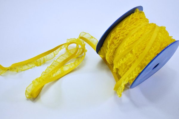 Rüschengummi Gelb 15mm